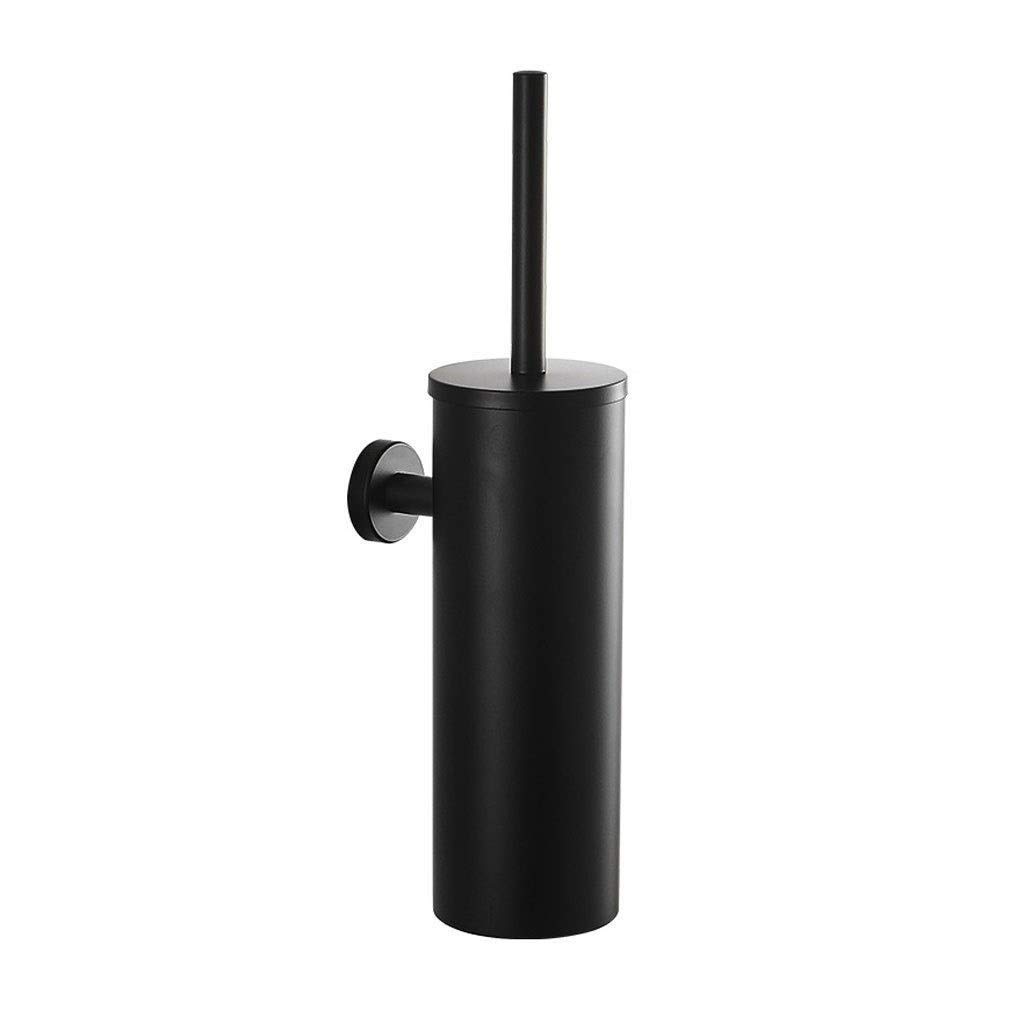 Diseño Clásico Escobilla de baño montado en la pared Matt Negro Cuarto de baño WC portaescobillas de oro inoxidable higiénico sistema de cepillo del sistema de cepillo del tocador Escobillas de Baño