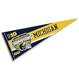 Michigan Team University Wolverines 2022 Big 10 Football Champions Pennant Flag