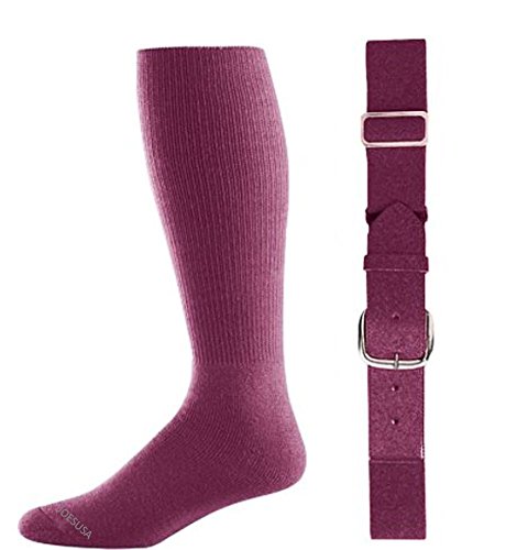 Joe's usa baseball/softball belt & sock -maroon-intermediate