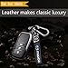 Comburvo Leather Car Keychains,Car Keychain Ring Accessories,for Mazda CX-3 CX-5 RX-7/RX-8 MX-5 Series Home Gifts Keyrings Black