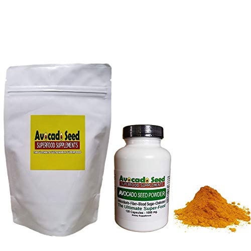 8 oz Avocado Seed Powder & 120 Capsule Bundle- 100% Raw - Gut Health, Heart Health & More|Original Manufacturer