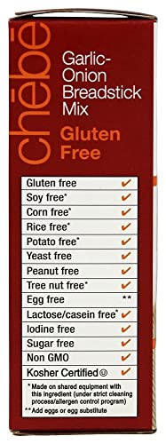 Chebe Bread Sticks Mix, Garlic & Onion, Gluten Free, 7.5-Ounce Bags (Pack of 8)