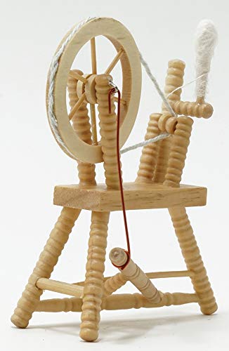 Classics by Handley Dollhouse Miniature Spinning Wheel, Unfinished - Thumbnail 3
