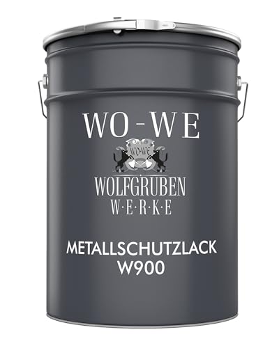 WO-WE Metalllack Metallfarbe Buntlack W900 Decklack für Metall Stahl Eisen Anthrazitgrau ähnl. RAL 7016 5L