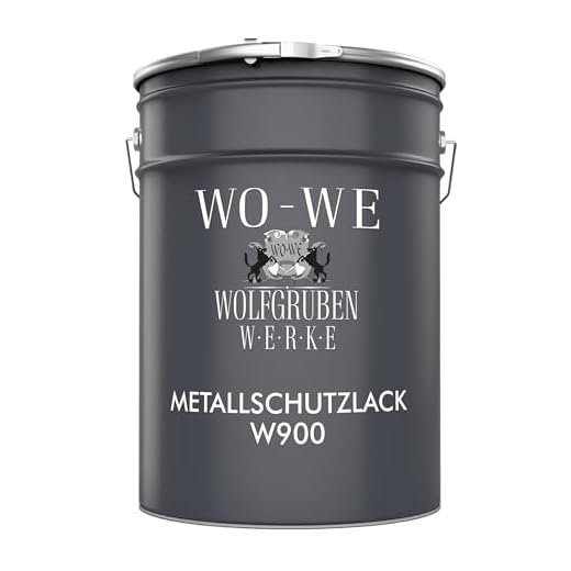 Metalllack Metallfarbe Buntlack W900 Decklack für Metall Stahl Eisen Tief-Schwarz ähnl. RAL 9005 5L