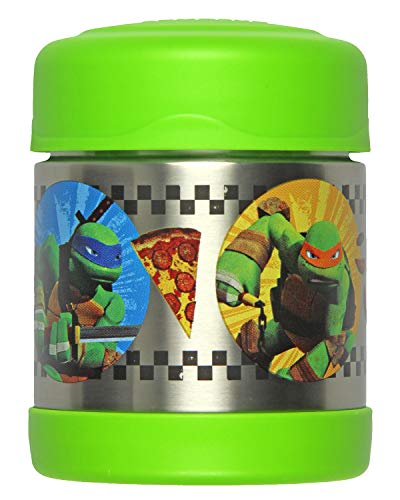 Thermos Vacuum Insulated Funtainer Food Jar, Teenage Mutant Ninja Turtles 10 Ounce, Green
