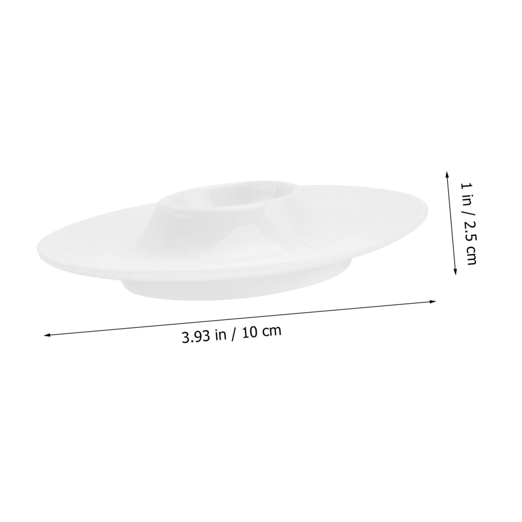 GLEAVI Hotel Home Egg Cups Porcelain Egg Holders Dishwasher Safe of 2 Soft Hard-boiled