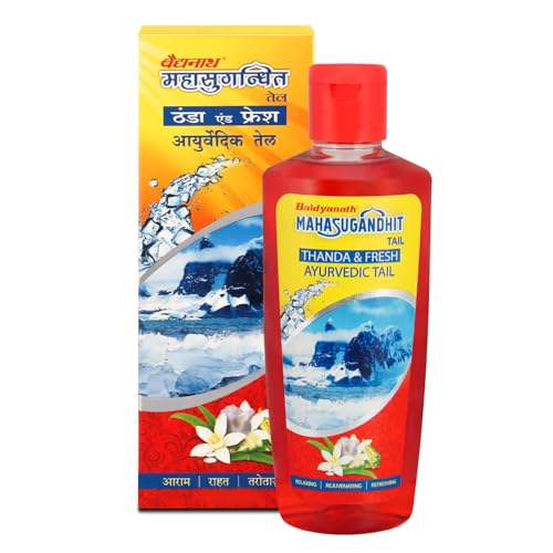 Image of Baidyanath Ayurved Mahasugandhit Tail (500 ml) - Ayurvedic Oil | Helps To Calms The Mind, Induces Deep Relaxation | For Natural Sleep, Relieves Stress, Anxiety, Tension And Headache