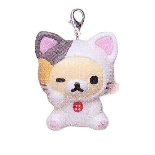 リラックマ のんびりネコ フィギュアキーチェーン ［2.コリラックマ(ミケ)］(単品)