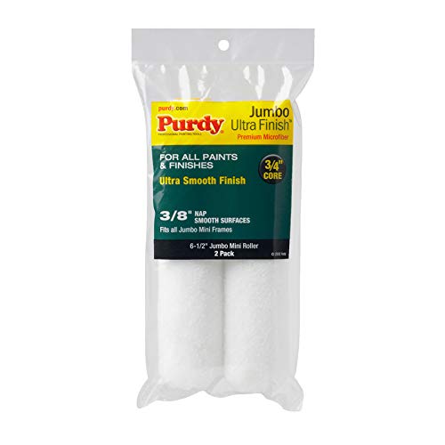 Purdy Ultra Finish Microfiber 3/8 in. x 6.5 in. W Mini Paint Roller Cover For All Surfaces 2 pk