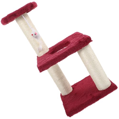 Rascador para gatos torre sisal múltiple con ratón miniatura 1