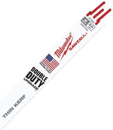 Milwaukee Tool 48-00-4186 24 Teeth Straight Back Blade 6.06 Inch Sawzall Ice Hardened™