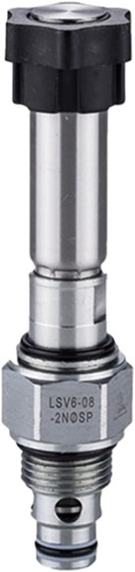 1pc LSV6 08 2NOSP M AC220V AC110V Manual Threaded Inserted Valve Two-position Two-way Normally Open Check Valve(AC110V_WITHOUT MANUAL)