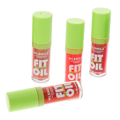 TOVINANNA Juego De 4 Piezas Conjunto De Maquillaje De Labios Brillo De Labios Voluminizador Aceite De Labios Glaseado Brillo De Labios Para Niñas Brillo De Labios Para Mujer Líquido