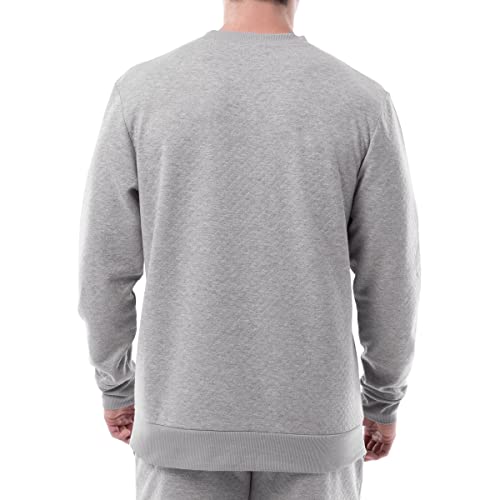 IZOD Men's Quilted Knit Crewneck Long Sleeve Sweatshirt2