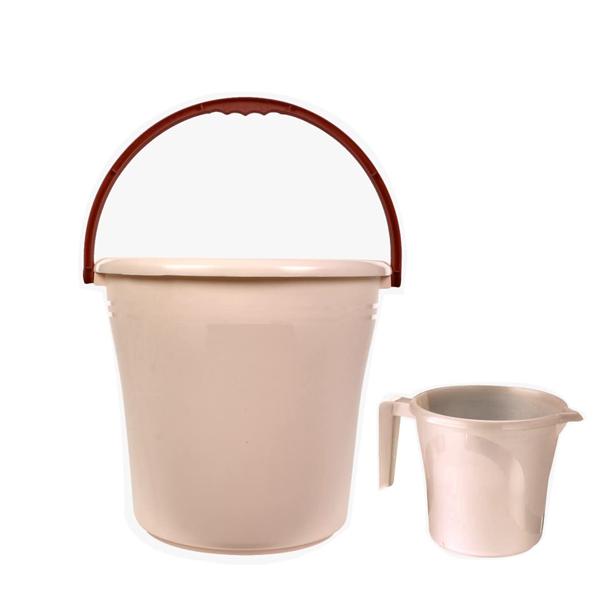 Dhwani Enterprise (Ratan) Plastic Bathroom Set 02 Pieces Heavy Duty, Large Capacity (20 LTR Bucket, Mug 1 LTR) Cream Color (B0B5N48WYV) Amazon Price History, Amazon Price Tracker
