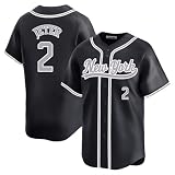 Custom Mens/Women/Youth New York Black Derek Jeter Seattle Baseball Stitched T-Shirt for Sports Fan