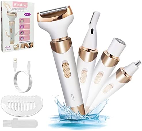 Electric Razors for Women,Womens Electric Shavers,Can Be Charged and Disassembled Dry and Wet Shaving Knife, Portable 4 -in -1 Painless Shaving Knife