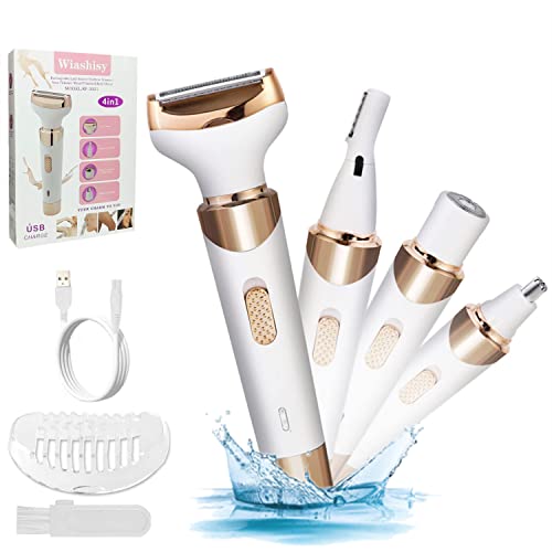 Electric Razors for Women,Womens Electric Shavers,Can Be Charged and Disassembled Dry and Wet Shaving Knife, Portable 4 -in -1 Painless Shaving Knife