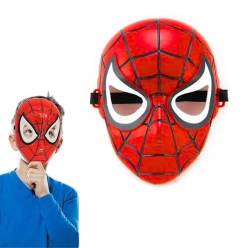 Image of Wanna Party Spider Web Superhero Mask for Kids, Red Web Theme Face Mask for Birthday Party, Fancy Dress, Role Play, Costume Party, Return Gifts & Superhero Theme Party Supplies