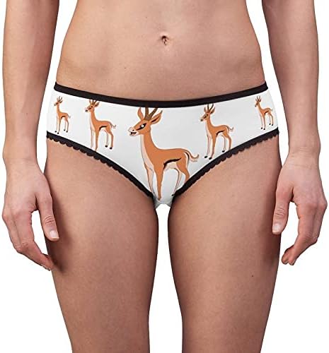 Cartoon Gazelle Panties, Cartoon Gazelle Underwear, Briefs, Cotton Briefs, Funny Underwear, Panties For Women