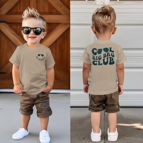 Big Brother Shirt for Toddler Baby Boys Cool Big Bro Club T-Shirt Kids Promoted Big Brother Announcement Outfit2