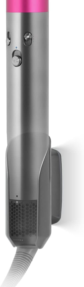LANMU Wall Mount Holder Compatible with Dyson Airwrap Styler Complete, Storage Organizer Stand Curling Iron Accessories for Home Bathroom (Gray)