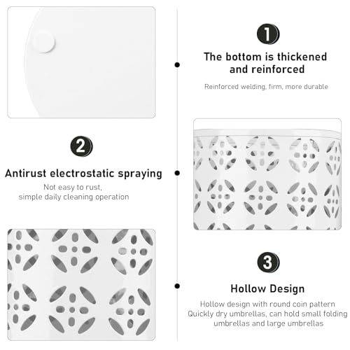 Organizador de Guarda-chuva, Redondo Padrão de Cobre Oco Metal Suporte para Guarda-chuva À Prova de