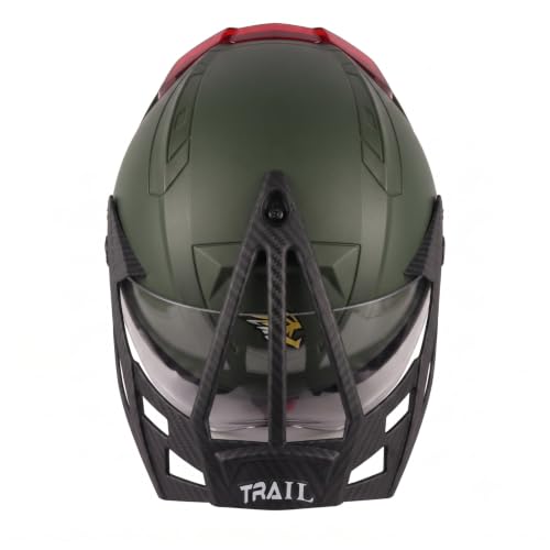 Image of RYDR Flare Green Half Face Helmet for Men & Women with Helmet Bag | Open Face Bike Helmet | Durable ABS Shell, Comfortable Padding & Air Ventilation