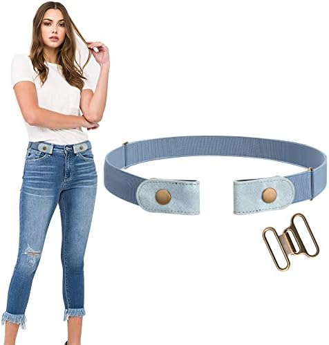 WERFORU No Buckle Stretch Belt for Women and Men Elastic Waist Be...