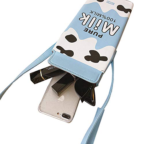 Bolsa criativa caixa de leite kawaii city rock Azul