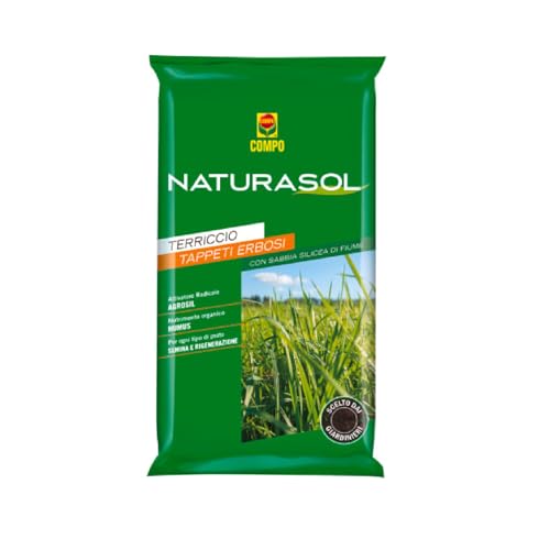 la zappa Terriccio concimato naturasol 70 lt per tappeti erbosi con sabbia di fiume