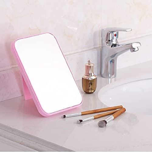 Image of Table Desk Vanity Makeup Mirror,8-Inch Portable Folding Mirror for Women(Pink,Pack of 2)