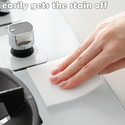 Image of 100PCS Disposable Nano Magic Wipes, Water Absorbent Magic Cleaning Sponge Sheet, High Density Eraser Sheets Cleaning Pads Kitchen Gap Cleaner for Kitchen Counters Sink Stove Cleaning, White
