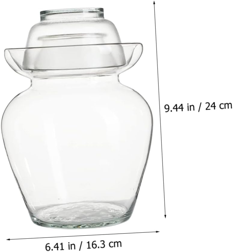 IMIKEYA Glass Fermenting Jar Airtight Lid Large Capacity Food Storage Container for Pickling and Kitchen Organization Glass Pickle Can for Vegetables and