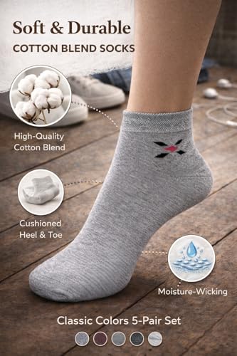 Image of Dollar Socks for Men Solid Ankle Length Cotton Socks, Free Size (Multicoloured)