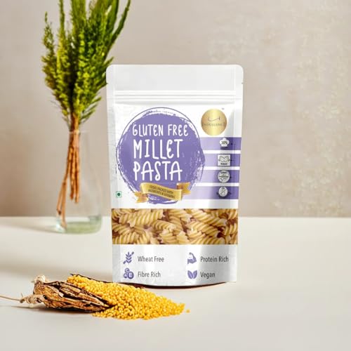 Image of INDULGENCE Multimillet Fusilli Pasta 400g (2 x 200g) | Gluten-Free, No Maida & Wheat-Free | High Protein & Fibre | Vegan Healthy Pasta for Kids & Adults