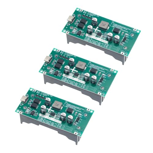 3 x 15 W 3 A USV-Batterie-Boost-Lademodul für 18650 Lithium-Batterien, 5 V DC-DC Booster, Schnellladefunktion, zuverlässige USV-Netzteil, Kurzschluss (5 V)