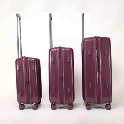 Suitcase Set, 3-Piece Suitcase Set, Suitcase Set in PP, Hard Shell, Telescopic Handle in Aluminum, with Swivel Wheels, Unisex, 20''/24''/28''3