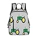Mochila con ruedas de tractor verde para niños y niñas, mochila escolar para estudiantes, mochila ligera para ordenador portátil, mochila de dibujos animados para hombros, mochila informal de moda n