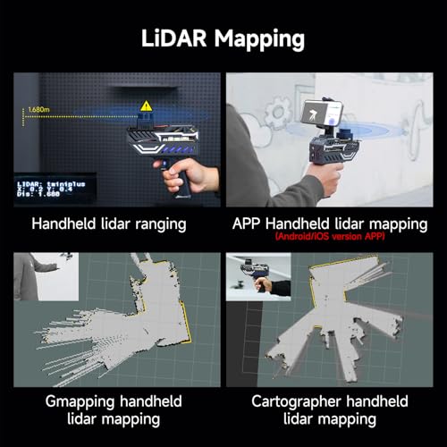Image of Yahboom Handheld Scanning Lidar 3D Mapping Navigation Supports APP,ROS2,Linux, 6-Axis IMU MicroRos Communication with Multiple Radars (VM Software Not Support MAC) (with X3 Pro)
