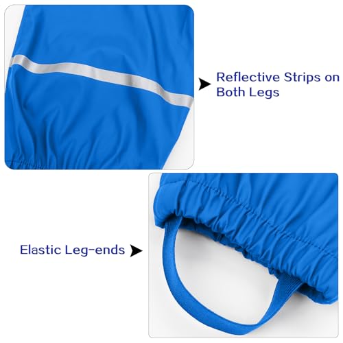 Image of SSAWcasa Kids Rain Pants, Toddler Waterproof Boys Girls Pants, Mud Dirty Proof Rain Suspender Trousers Overalls