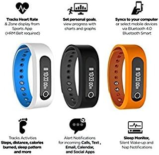 XINKSD Smart BT Bluetooth 4.0 Activity Tracker and Smart Watch with OLED Display, G Sensor, Sleep Tracker and Smart Notifications for iOS Devices & Android Devices