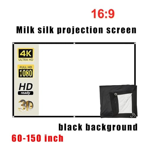 Pantalla de proyección 150 pulgadas 16:9 fondo negro miniatura 2