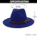 Wide Brim Fedora Hats for Men Women Classic Felt Panama Hat with Belt Buckle Fashion Floppy Jazz Dress Hat