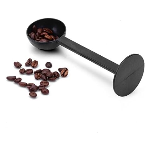 Lautechco 10g Espresso Coffee Measuring Spoon Plastic Coffee Scoop for Ground Coffee Tea Salt with Pressed Bottom 5.9x1.9inch Cover
