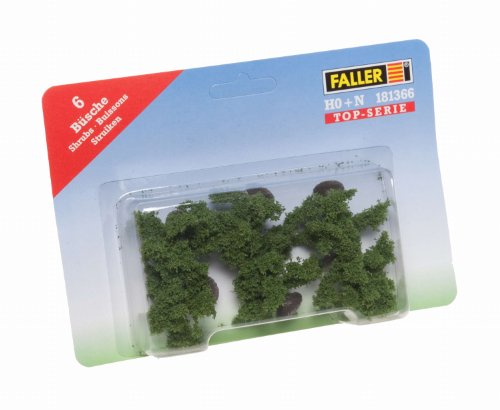 Preisvergleich Produktbild 181366 - Faller - 6 Büsche Top Serie ca. 3 cm