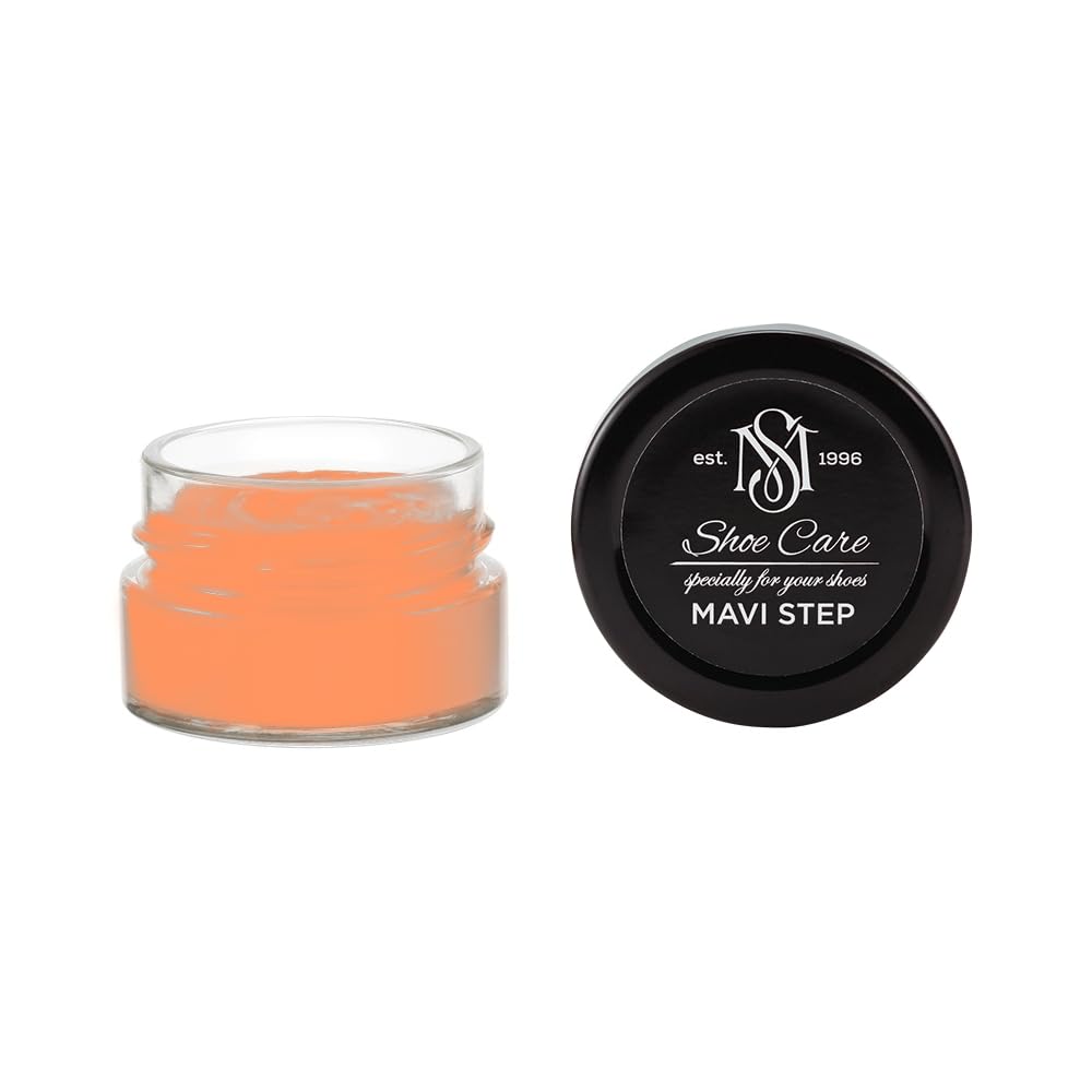 Crème de Cirage Premium - NCS S 0560-Y60R Orange Corail Vif - Soin Nourrissant & Rénovateur de Couleur pour Cuir Lisse par MAVI STEP - 1.70 fl oz / 50 ml