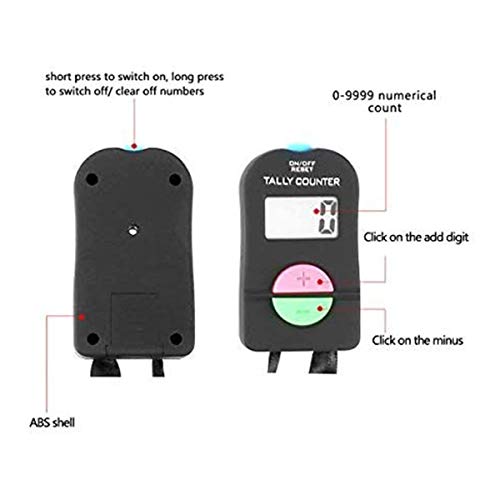 Contador eletrônico do dedo, contagem rearmável do contador da indicação digital do LCD do dígito