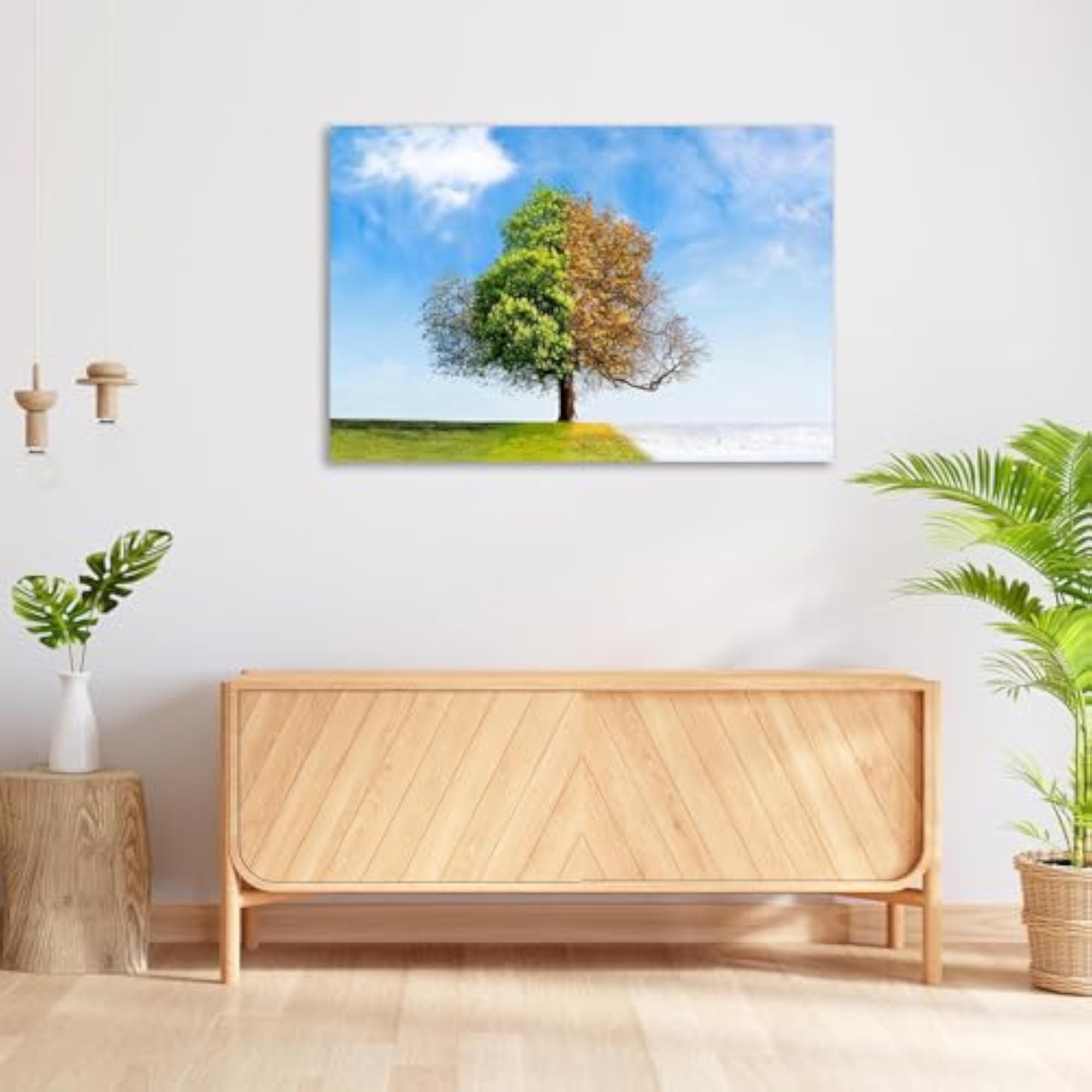 Four Seasons Tree Concept Peel & Stick Vinyl Wall Sticker